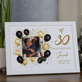 Personalised Birthday Photo Frame Balloon Design Perfect For Any Age 18th 21st 30th 40th 50th 60th 70th 80th 90th Birthday Celebration Memories